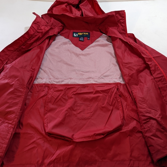Eddie Bauer Ebtek Large Red Full Zip Hooded Wind Breaker. - Picture 5 of 7